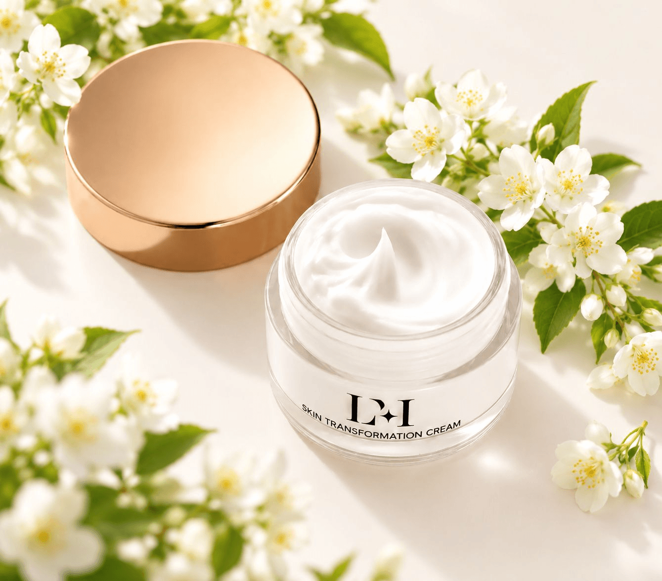 Skin Transformation Cream With Jasmine Fragrance with jasmine flowers